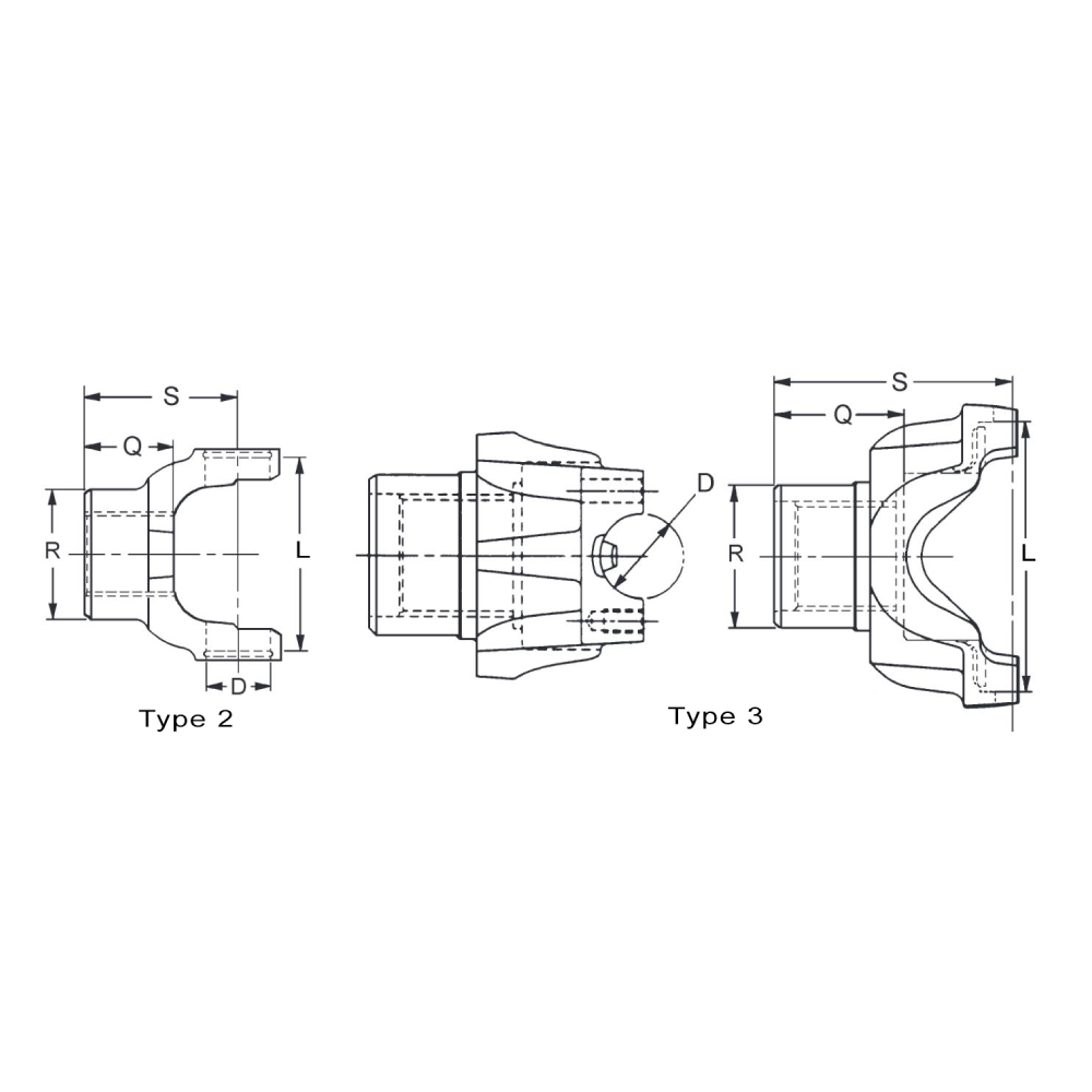 3-4-178-1X Differential End Yoke - Splined Bore | 1350 Series