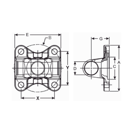 3-2-1579 Drive Shaft Flange Yoke | Ford F150 1997-2004 | 1350 Series