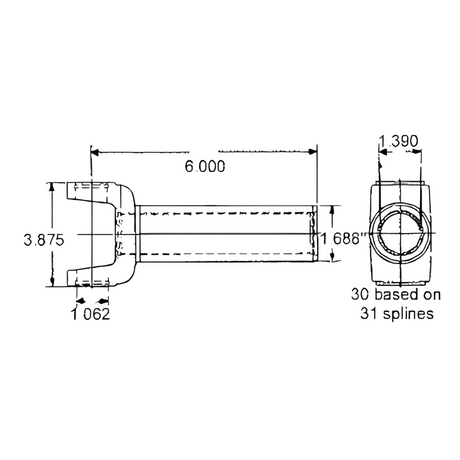 2-3-6041X Drive Shaft Transmission Slip Yoke | 1330 Series