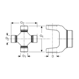 5-160X U-Joint - Outside Snap Rings - Greasable | 1410 Series