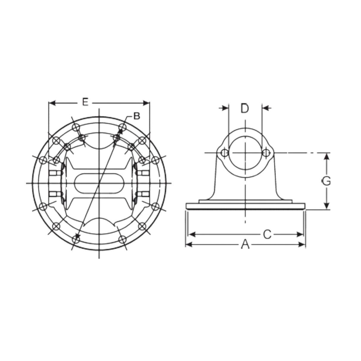 5-2-279 Drive Shaft Circular Flange Yoke | 1610 Series