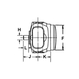 2-28-3067X-1 Ball Stud Tube Yoke 1330 Series, 2.500 x 0.095 Wall Tube - Rubber