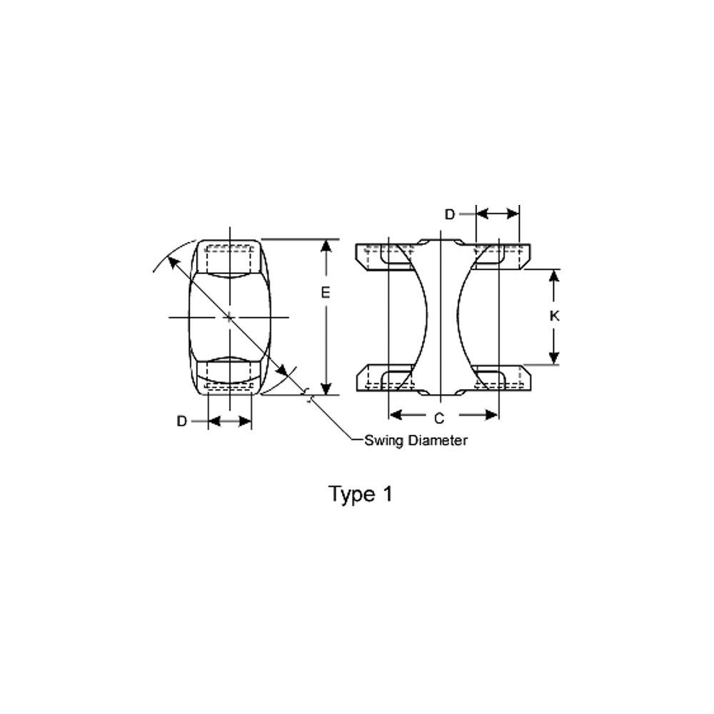 2-26-497 Double Cardan CV Center Yoke | 1310 Series