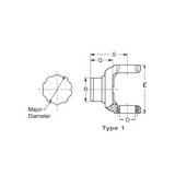 1204-241 End Yoke with Splined Hole | 1251 Series