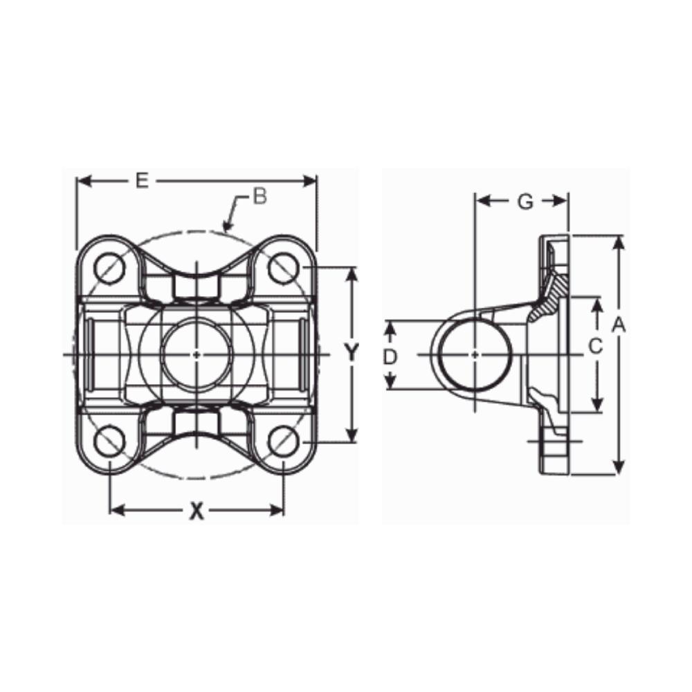 2-2-1399 Drive Shaft Flange Yoke | 1330 Series