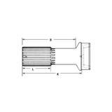 2-40-1521 Spline Stub Shaft | 1310, 1330, 1350, 1410 Series