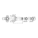 3-3-2041KX Mid Drive Shaft Slip Yoke | 1410 Series