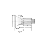 3-54-611 Splined Drive Shaft Midship Stub Shaft | Series 1410