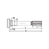 2-53-471 Splined Midship Stub Shaft