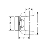 10-28-17 Drive Shaft Power Take Off (PTO) Weld Tube Yoke | 1000 Series