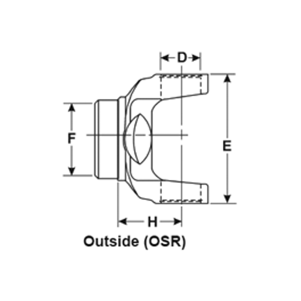 2-28-427 Driveshaft Tube Weld Yoke 3.500" x .083" | 1310 Series