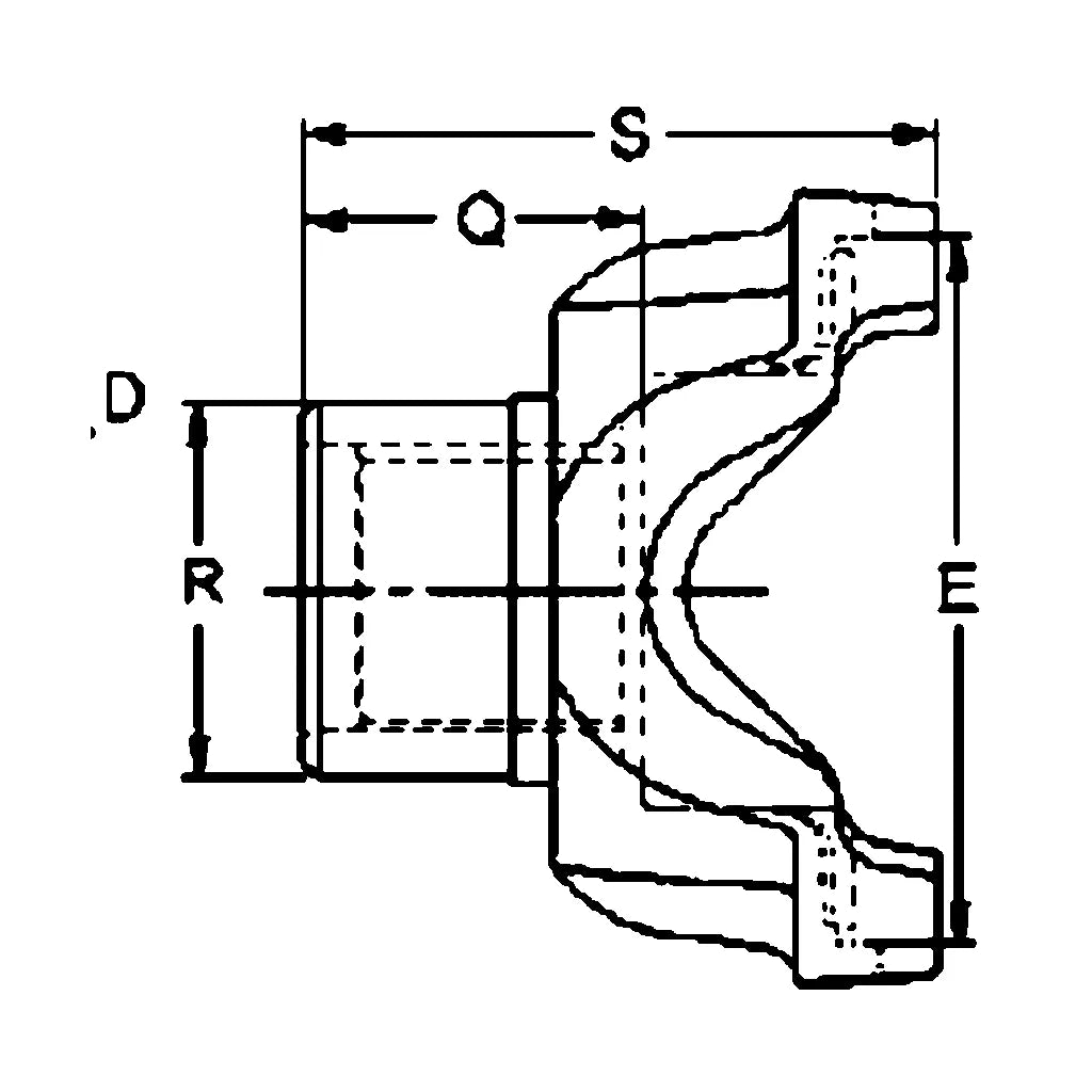 6.5-4-1891-1 End Yoke | Jack Shaft Yoke for Pinion Shaft End | 1810 Series