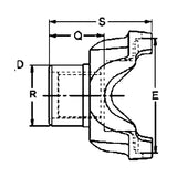 6.5-4-1891-1 End Yoke | Jack Shaft Yoke for Pinion Shaft End | 1810 Series